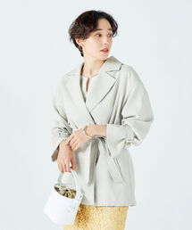中空糸バッククロスショートトレンチコート