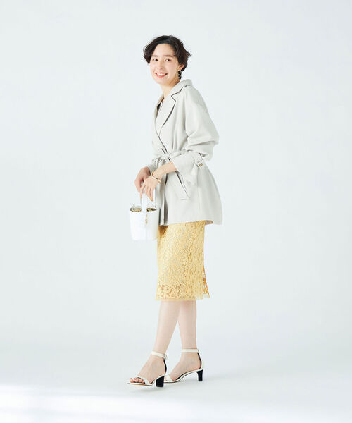 NOLLEY’S Sophi（ノーリーズソフィ）の「中空糸バッククロスショートトレンチコート（トレンチコート・レディース・ベージュ/キャメル・36/38）」の10枚目の写真