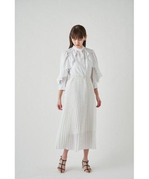 SNIDEL プリーツ ワンピース LAV 00 SNIDEL snidel プリント