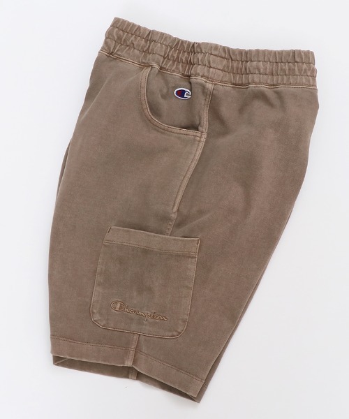 Champion(チャンピオン)の「CHAMPION/チャンピオン インディゴ調 ワンポイントショーツ/スウェットハーフパンツ/セットアップ対応 C3-V502(スウェットパンツ・メンズ・ブラウン/ブラック/グリーン・M/L/XL)」の12枚目の写真