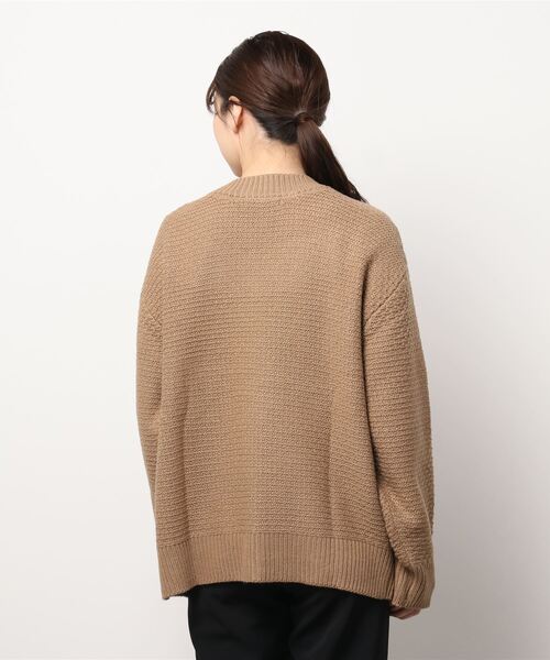 HONEYSUCKLE ROSE（ハニーサックルローズ）の「【HONEYSUCKLE ROSE】地柄編みカーディガン（カーディガン/ボレロ・レディース・ホワイト×イエロー/オフホワイト/ホワイト×グレー/ベージュ・M/L）」の5枚目の写真