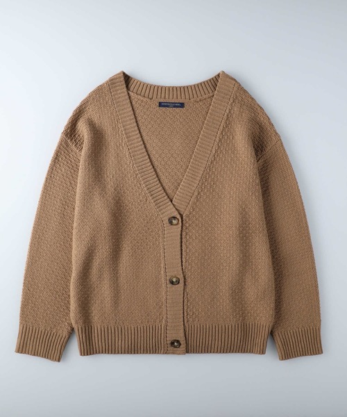 HONEYSUCKLE ROSE（ハニーサックルローズ）の「【HONEYSUCKLE ROSE】地柄編みカーディガン（カーディガン/ボレロ・レディース・ホワイト×イエロー/オフホワイト/ホワイト×グレー/ベージュ・M/L）」の22枚目の写真