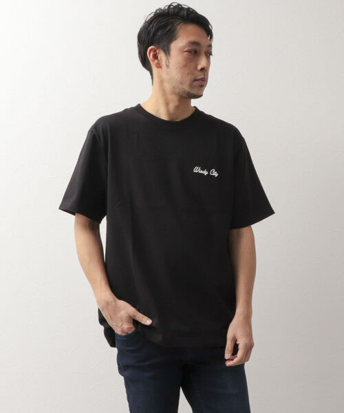 UNIVERSAL OVERALL(ユニバーサルオーバーオール)の「【UNIVERSAL OVERALL/ユニバーサルオーバーオール】別注 WINDYCITY プリントTシャツ(Tシャツ/カットソー・メンズ・ブラック/ホワイト/ライトグレー・M/L/XL)」の12枚目の写真