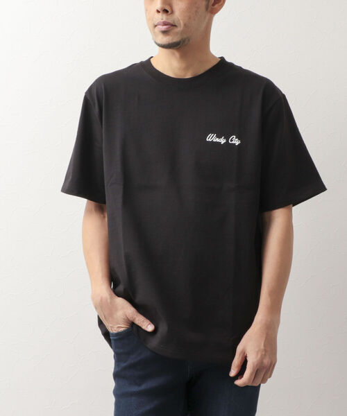 UNIVERSAL OVERALL(ユニバーサルオーバーオール)の「【UNIVERSAL OVERALL/ユニバーサルオーバーオール】別注 WINDYCITY プリントTシャツ(Tシャツ/カットソー・メンズ・ブラック/ホワイト/ライトグレー・M/L/XL)」の13枚目の写真