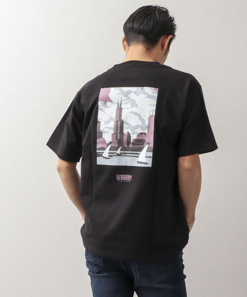 UNIVERSAL OVERALL(ユニバーサルオーバーオール)の「【UNIVERSAL OVERALL/ユニバーサルオーバーオール】別注 WINDYCITY プリントTシャツ(Tシャツ/カットソー・メンズ・ブラック/ホワイト/ライトグレー・M/L/XL)」の14枚目の写真