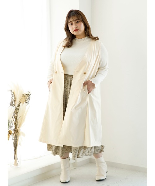 SLURR（スラ―）の「【大きいサイズ】3Wayトレンチコート（トレンチコート・レディース・ベージュ/その他8・L）」の7枚目の写真