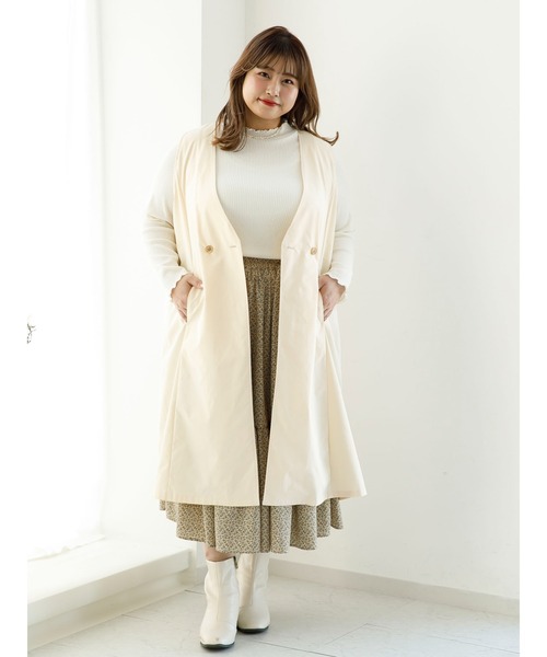 SLURR（スラ―）の「【大きいサイズ】3Wayトレンチコート（トレンチコート・レディース・ベージュ/その他8・L）」の8枚目の写真