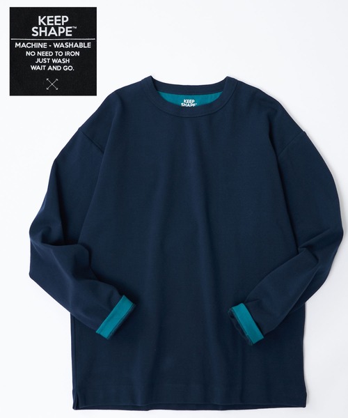 CIAOPANIC TYPY(チャオパニックティピー)の「キープシェイプフライス長袖TEE(Tシャツ/カットソー・メンズ・ブラック/オフホワイト/ライトグリーン/ベージュ系その他/ネイビー・SMALL/MEDIUM/LARGE)」の5枚目の写真