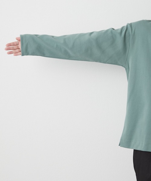 CIAOPANIC TYPY(チャオパニックティピー)の「キープシェイプフライス長袖TEE(Tシャツ/カットソー・メンズ・ブラック/オフホワイト/ライトグリーン/ベージュ系その他/ネイビー・SMALL/MEDIUM/LARGE)」の6枚目の写真