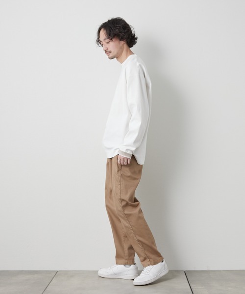 CIAOPANIC TYPY(チャオパニックティピー)の「キープシェイプフライス長袖TEE(Tシャツ/カットソー・メンズ・ブラック/オフホワイト/ライトグリーン/ベージュ系その他/ネイビー・SMALL/MEDIUM/LARGE)」の19枚目の写真