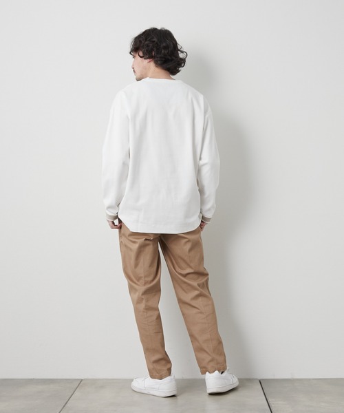 CIAOPANIC TYPY(チャオパニックティピー)の「キープシェイプフライス長袖TEE(Tシャツ/カットソー・メンズ・ブラック/オフホワイト/ライトグリーン/ベージュ系その他/ネイビー・SMALL/MEDIUM/LARGE)」の14枚目の写真