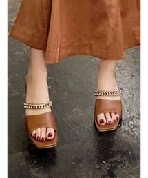 RESEXXY | スクエアチェーンデザインサンダル(サンダル)