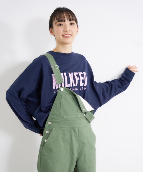 MILKFED.(ミルクフェド)の「CALIFORNIA 1995 FOOTBALL WIDE TOP(Tシャツ/カットソー・レディース・ホワイト/ブラック/ベージュ/ネイビー・ONE SIZE)」の4枚目の写真