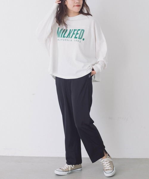 MILKFED.(ミルクフェド)の「CALIFORNIA 1995 FOOTBALL WIDE TOP(Tシャツ/カットソー・レディース・ホワイト/ブラック/ベージュ/ネイビー・ONE SIZE)」の12枚目の写真