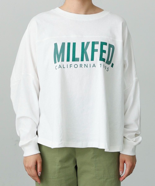 MILKFED.(ミルクフェド)の「CALIFORNIA 1995 FOOTBALL WIDE TOP(Tシャツ/カットソー・レディース・ホワイト/ブラック/ベージュ/ネイビー・ONE SIZE)」の14枚目の写真