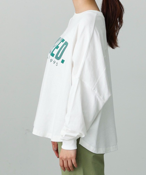 MILKFED.(ミルクフェド)の「CALIFORNIA 1995 FOOTBALL WIDE TOP(Tシャツ/カットソー・レディース・ホワイト/ブラック/ベージュ/ネイビー・ONE SIZE)」の6枚目の写真
