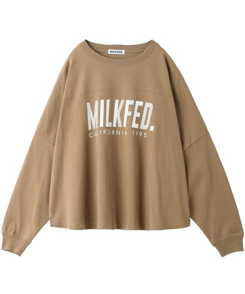 MILKFED.(ミルクフェド)の「CALIFORNIA 1995 FOOTBALL WIDE TOP(Tシャツ/カットソー・レディース・ホワイト/ブラック/ベージュ/ネイビー・ONE SIZE)」の15枚目の写真