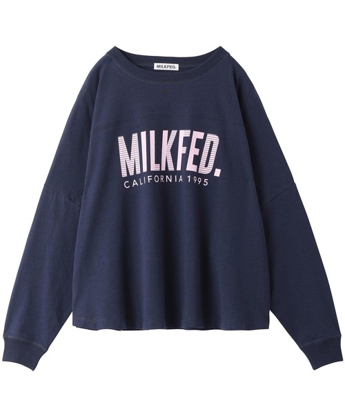 MILKFED.(ミルクフェド)の「CALIFORNIA 1995 FOOTBALL WIDE TOP(Tシャツ/カットソー・レディース・ホワイト/ブラック/ベージュ/ネイビー・ONE SIZE)」の7枚目の写真