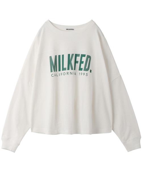 MILKFED.(ミルクフェド)の「CALIFORNIA 1995 FOOTBALL WIDE TOP(Tシャツ/カットソー・レディース・ホワイト/ブラック/ベージュ/ネイビー・ONE SIZE)」の11枚目の写真