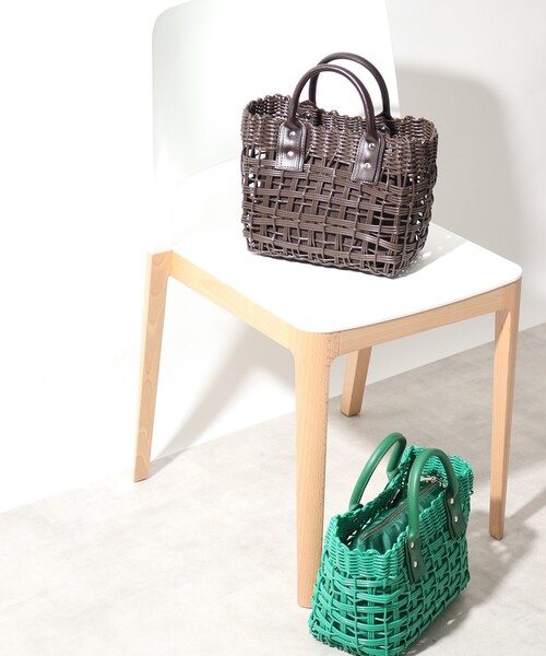 SOUP（スープ）の「◆チェックメルカドトート（トートバッグ・レディース・ダークブラウン/グリーン・00）」の3枚目の写真