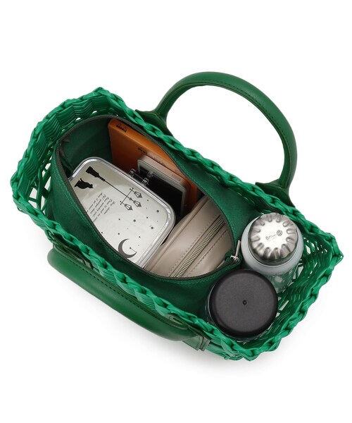 SOUP（スープ）の「◆チェックメルカドトート（トートバッグ・レディース・ダークブラウン/グリーン・00）」の8枚目の写真