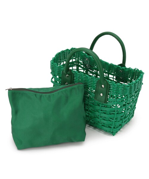 SOUP（スープ）の「◆チェックメルカドトート（トートバッグ・レディース・ダークブラウン/グリーン・00）」の9枚目の写真