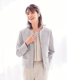 abahouse mavie | 綾織ツィードジャケット(ノーカラージャケット)