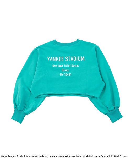 BACK TO THE FIELD（バック トゥー ザ フィールド）の「【MLB】ロゴショート丈トップス（スウェット・レディース・ホワイト/ブラック/グリーン・FREE）」の9枚目の写真