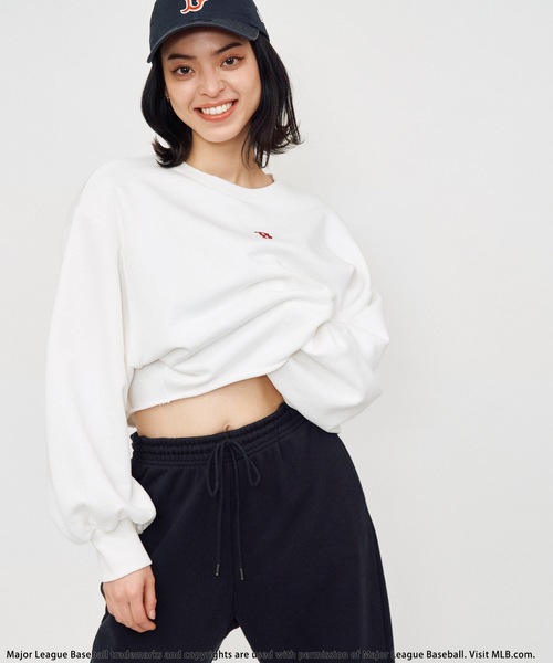BACK TO THE FIELD（バック トゥー ザ フィールド）の「【MLB】ロゴショート丈トップス（スウェット・レディース・ホワイト/ブラック/グリーン・FREE）」の22枚目の写真