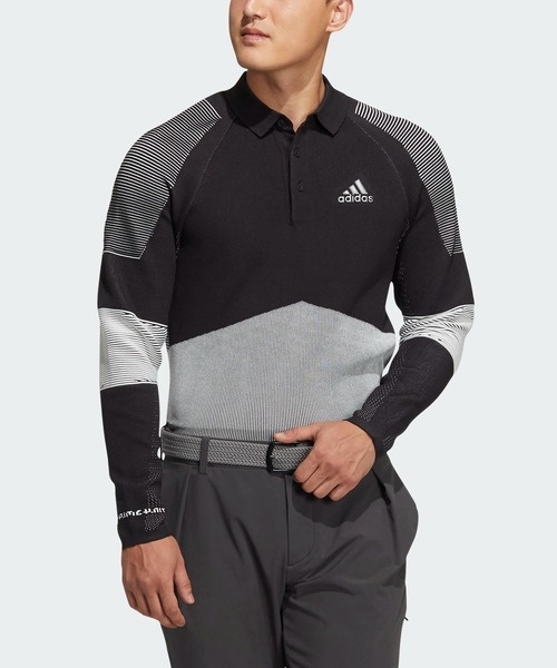 adidas（アディダス）の「プライムニット 長袖ポロシャツ【adidas Golf
