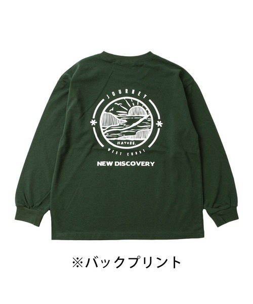 GLAZOS（グラソス）の「天竺・アソートプリント袖リブ長袖Ｔシャツ（Tシャツ/カットソー・キッズ・ホワイト/ダークオレンジ/グリーン/マスタード/パープル/ブルー/チャコールグレー/ライトブルー/グレー/ベージュ系その他/ライトグリーン/ブラック・170cm/130cm/160cm/150cm/140cm）」の7枚目の写真
