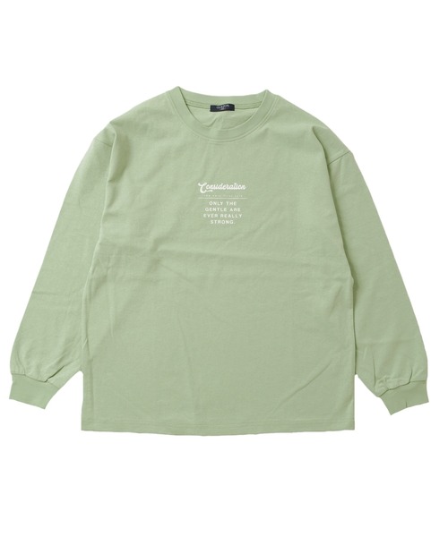 GLAZOS（グラソス）の「天竺・アソートプリント袖リブ長袖Ｔシャツ（Tシャツ/カットソー・キッズ・ホワイト/ダークオレンジ/グリーン/マスタード/パープル/ブルー/チャコールグレー/ライトブルー/グレー/ベージュ系その他/ライトグリーン/ブラック・170cm/130cm/160cm/150cm/140cm）」の8枚目の写真