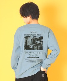 GLAZOS | 天竺・アソートプリント袖リブ長袖Ｔシャツ(Tシャツ/カットソー)