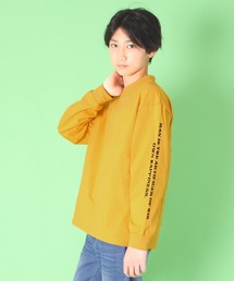 GLAZOS | 天竺・アソートプリント袖リブ長袖Ｔシャツ(Tシャツ/カットソー)