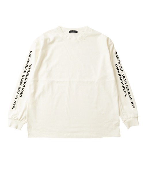 GLAZOS（グラソス）の「天竺・アソートプリント袖リブ長袖Ｔシャツ（Tシャツ/カットソー・キッズ・ホワイト/ダークオレンジ/グリーン/マスタード/パープル/ブルー/チャコールグレー/ライトブルー/グレー/ベージュ系その他/ライトグリーン/ブラック・170cm/130cm/160cm/150cm/140cm）」の14枚目の写真