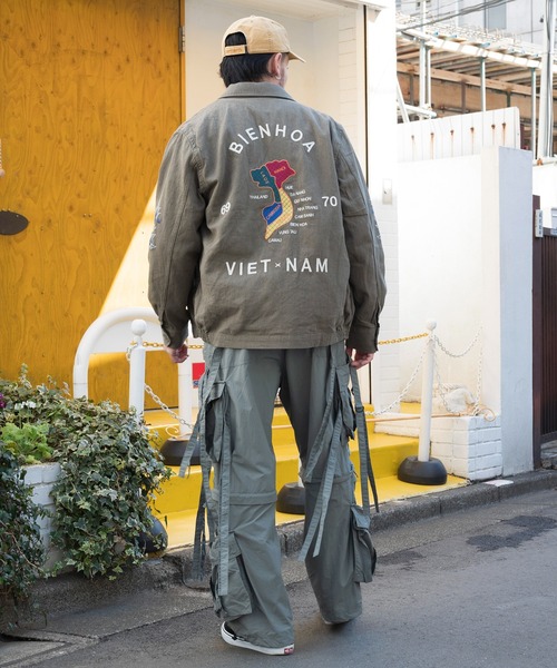 HOUSTON ヒューストン ベトナムジャケット MAP オリーブドラブ XL セール】HOUSTON ヒューストン NYLON RIP QUILTING VIETNAM JACKET 虎