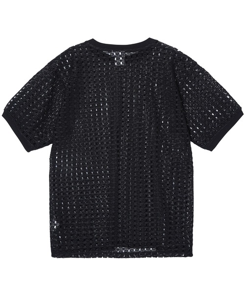 X-girl（エックスガール）の「CROCHET S/S TEE（Tシャツ/カットソー・レディース・ライトブルー/ブラック/オフホワイト・S/M）」の11枚目の写真