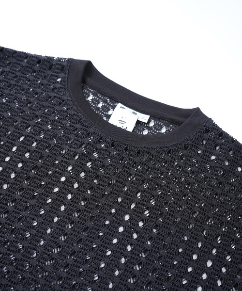 X-girl（エックスガール）の「CROCHET S/S TEE（Tシャツ/カットソー・レディース・ライトブルー/ブラック/オフホワイト・S/M）」の12枚目の写真