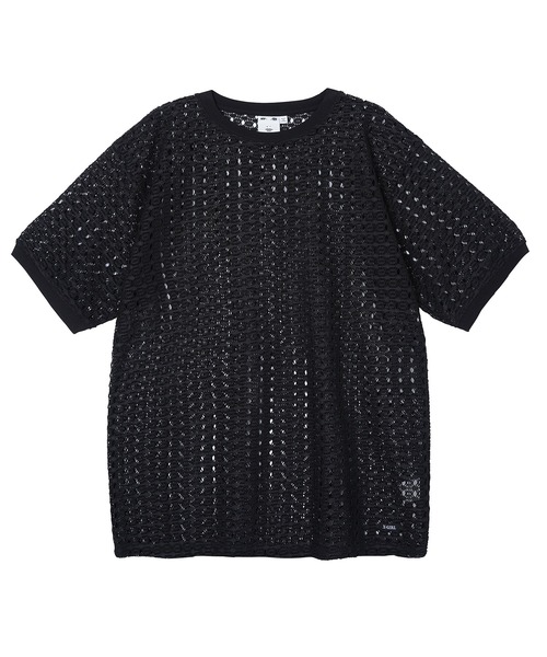 X-girl（エックスガール）の「CROCHET S/S TEE（Tシャツ/カットソー・レディース・ライトブルー/ブラック/オフホワイト・S/M）」の19枚目の写真