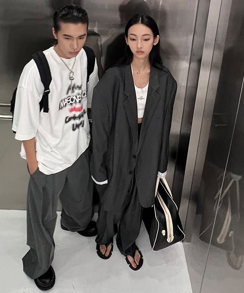 MASONPRINCE（メイソンプリンス）の「2タックオリジナルチェックスラックス SK2083 【MASONPRINCE】（スラックス・メンズ・ダークグレー・M/S/XL/L）」の3枚目の写真