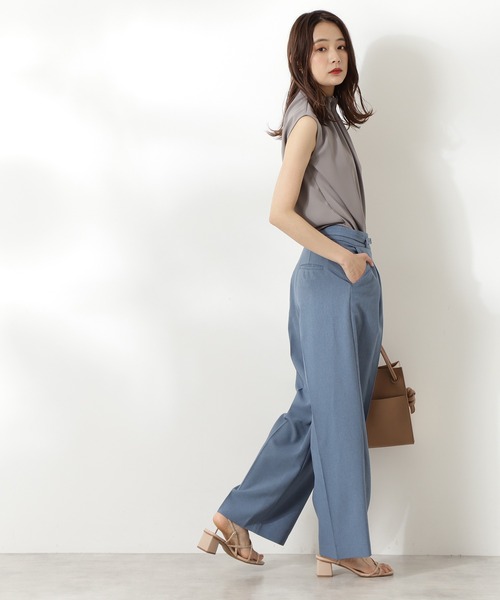 N.（N. Natural Beauty Basic）（エヌエヌナチュラルビューティーベーシック）の「【追加生産】◆ペーパーバックノースリーブブラウス（シャツ/ブラウス・レディース・ブラック/グレー/クリーム/カーキ/ピンク/ブルー・MEDIUM）」の12枚目の写真