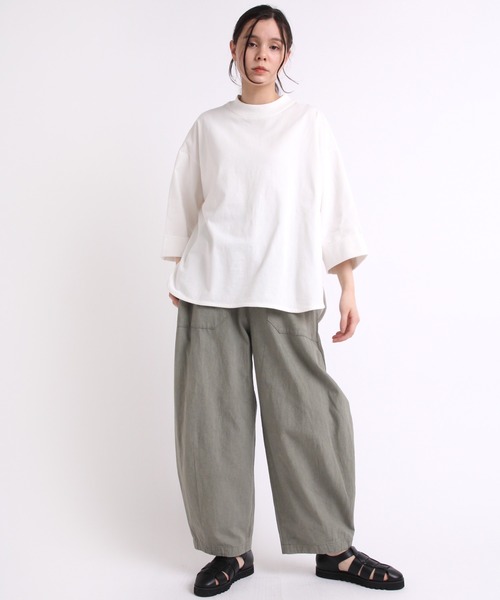 RNA-N(アールエヌエーエヌ)の「M1820 26/-リサイクルプレーティング五分袖プルオーバー(Tシャツ/カットソー・レディース・ブラック/グレー/レッド/オフホワイト/ブルー/セージグリーン/シャーベット・MEDIUM)」の13枚目の写真