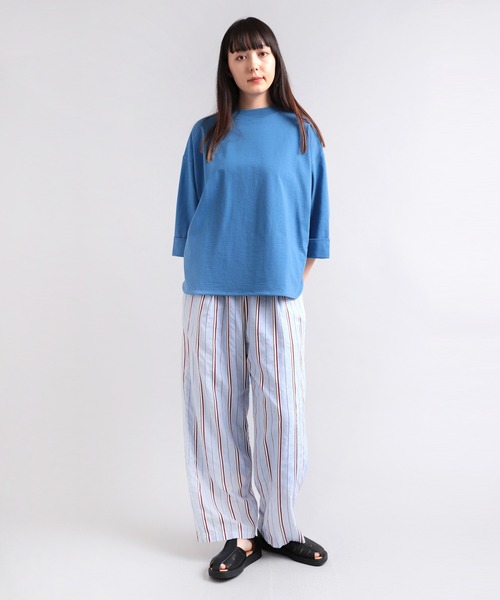 RNA-N(アールエヌエーエヌ)の「M1820 26/-リサイクルプレーティング五分袖プルオーバー(Tシャツ/カットソー・レディース・ブラック/グレー/レッド/オフホワイト/ブルー/セージグリーン/シャーベット・MEDIUM)」の10枚目の写真