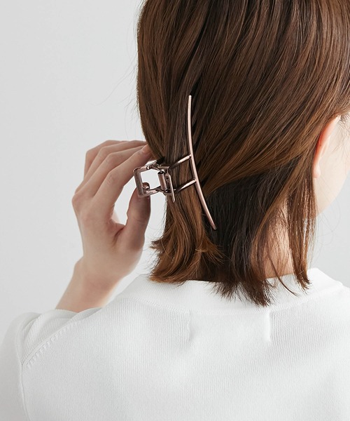 ROPE' PICNIC(ロペピクニック)の「カラーメタルシンプルバンスクリップ(バレッタ/ヘアクリップ・レディース・シルバー/その他2・FREE)」の7枚目の写真