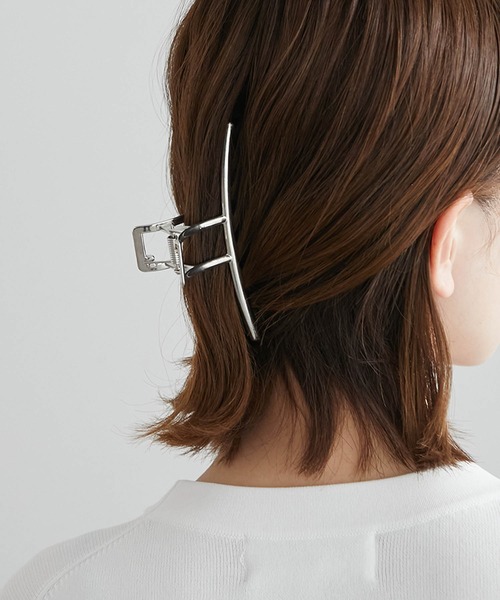 ROPE' PICNIC(ロペピクニック)の「カラーメタルシンプルバンスクリップ(バレッタ/ヘアクリップ・レディース・シルバー/その他2・FREE)」の8枚目の写真
