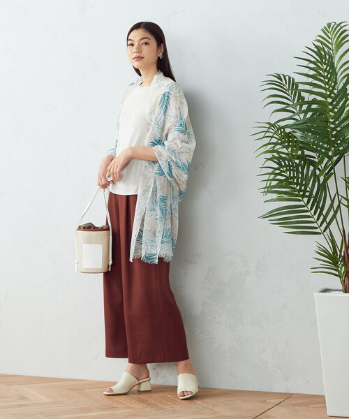 COMME CA ISM(コムサイズム)の「微光沢 5分袖Tシャツ(Tシャツ/カットソー・レディース・ライトグレー/ブラック/ブラウン/グリーン・MEDIUM/LARGE)」の5枚目の写真