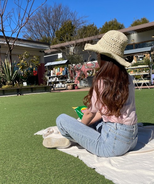 WEGO（ウィゴー）の「WEGO/【一部店限定】雑材ツバヒロハット（ハット・レディース・ベージュ/ナチュラル・FREE）」の9枚目の写真