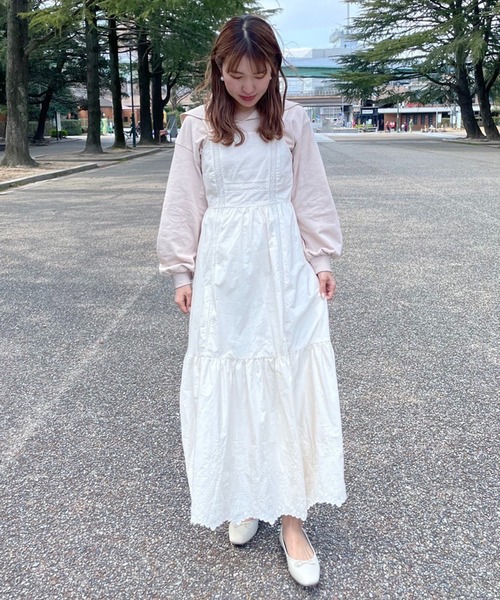 one after another NICE CLAUP（ワンアフターアナザーナイスクラップ）の「staff考案商品　セーラーカラートップスセットキャミワンピース（ワンピース・レディース・アイボリー/ラベンダー/ピンク系・FREE）」の18枚目の写真