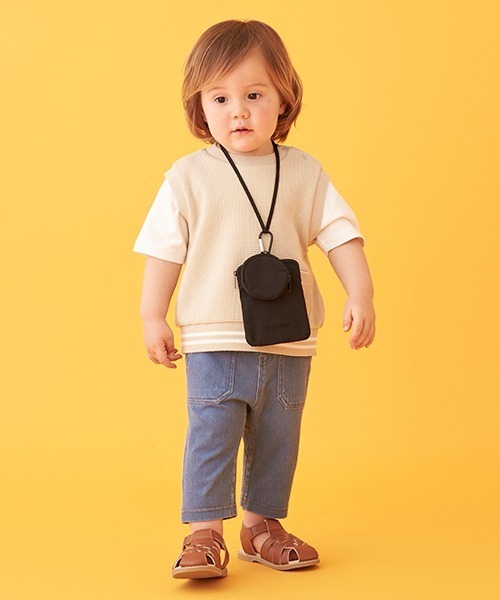 petit main（プティマイン）の「マルチミニポシェット（ショルダーバッグ・キッズ・ブラック/ベージュ・FREE）」の6枚目の写真