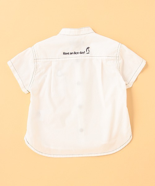 kladskap（クレードスコープ）の「ヒョッコリペンギン半袖バンドカラーシャツ（シャツ/ブラウス・キッズ・サックスブルー/オフホワイト・130cm/110cm/100cm/120cm/90cm）」の12枚目の写真